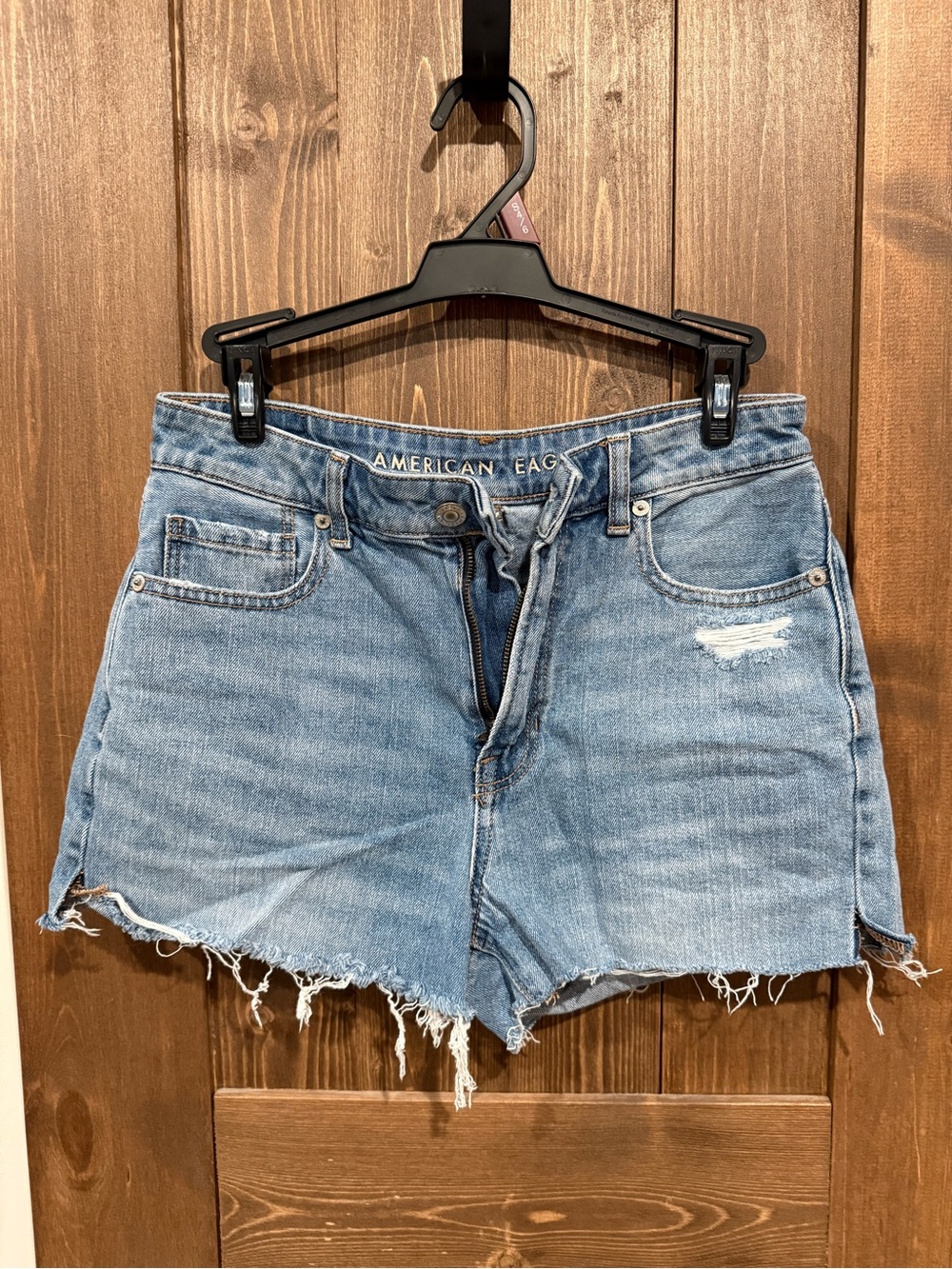 American Eagle Outfitters Light Wash Distressed Denim Cutoff Shorts